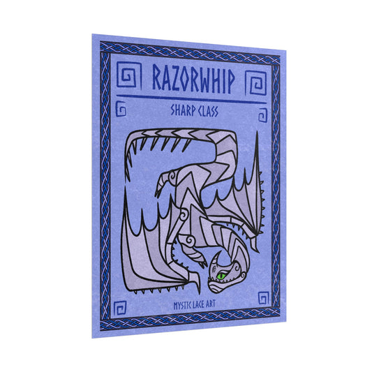WindShear Razorwhip Dragon HTTYD Inspired Stylized Poster
