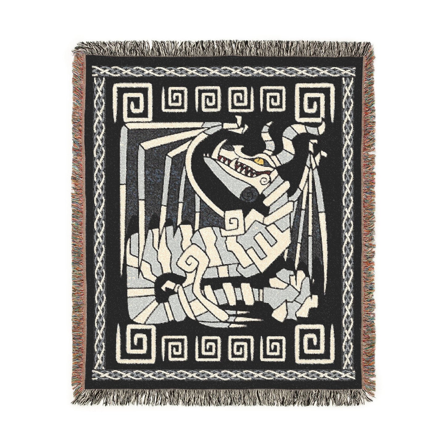 Boneknapper Skeleton HTTYD Inspired Woven Dragon Blanket 50x60 Inches