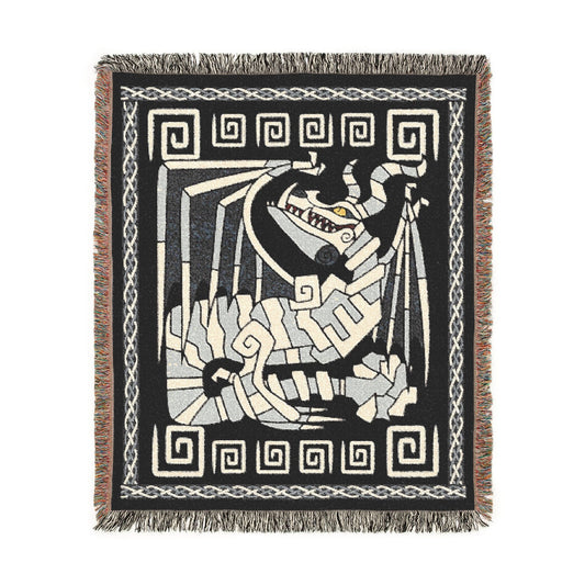 Boneknapper Skeleton HTTYD Inspired Woven Dragon Blanket 50x60 Inches