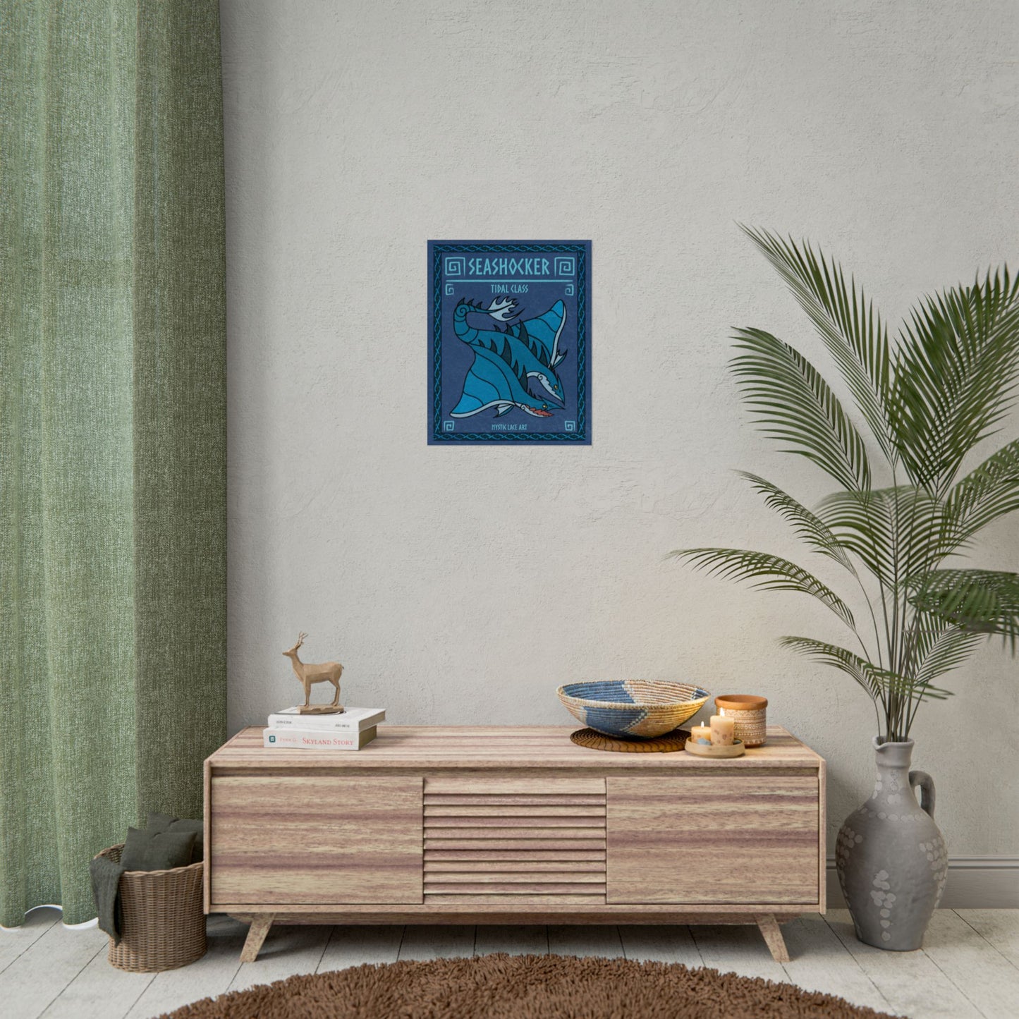 Seashocker Stringray Dragon HTTYD Inspired Stylized Poster