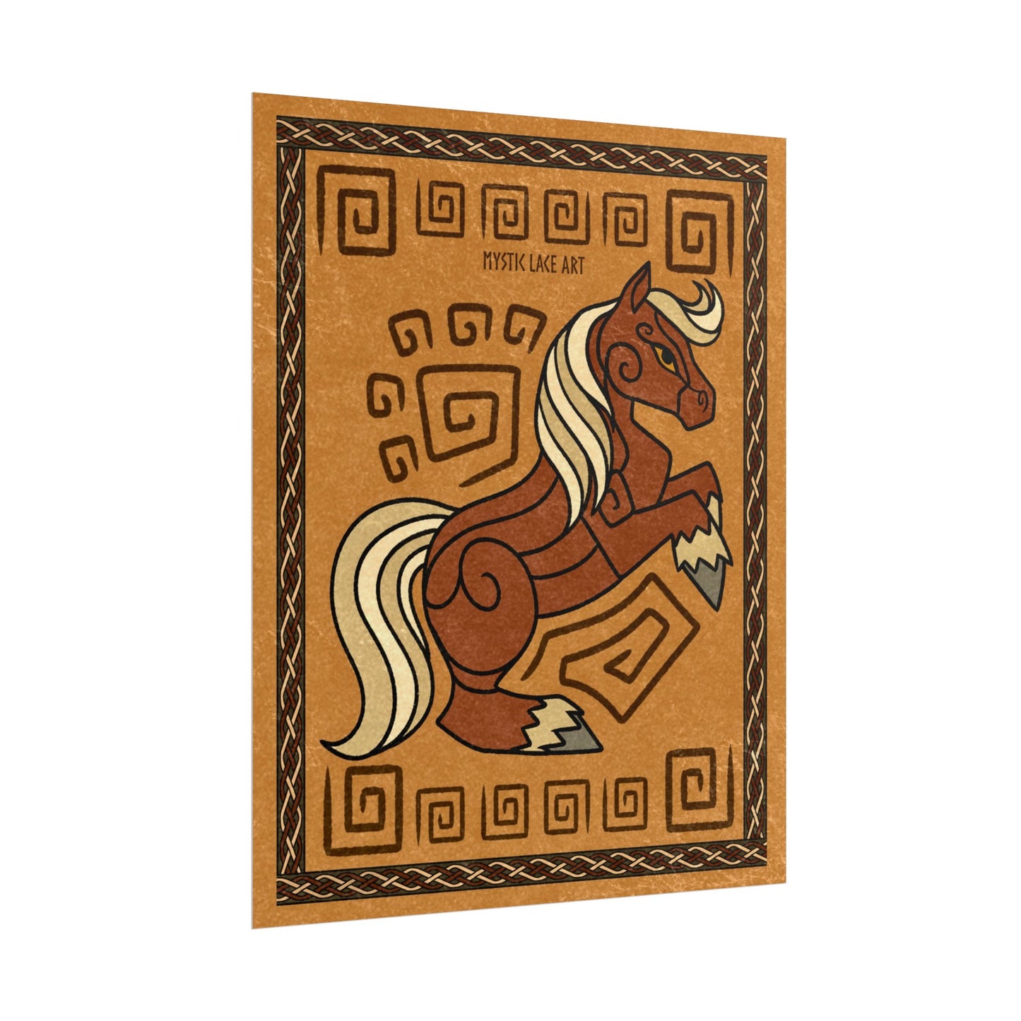 Epona Horse Twilight Inspired Stylized Yellow Print Poster