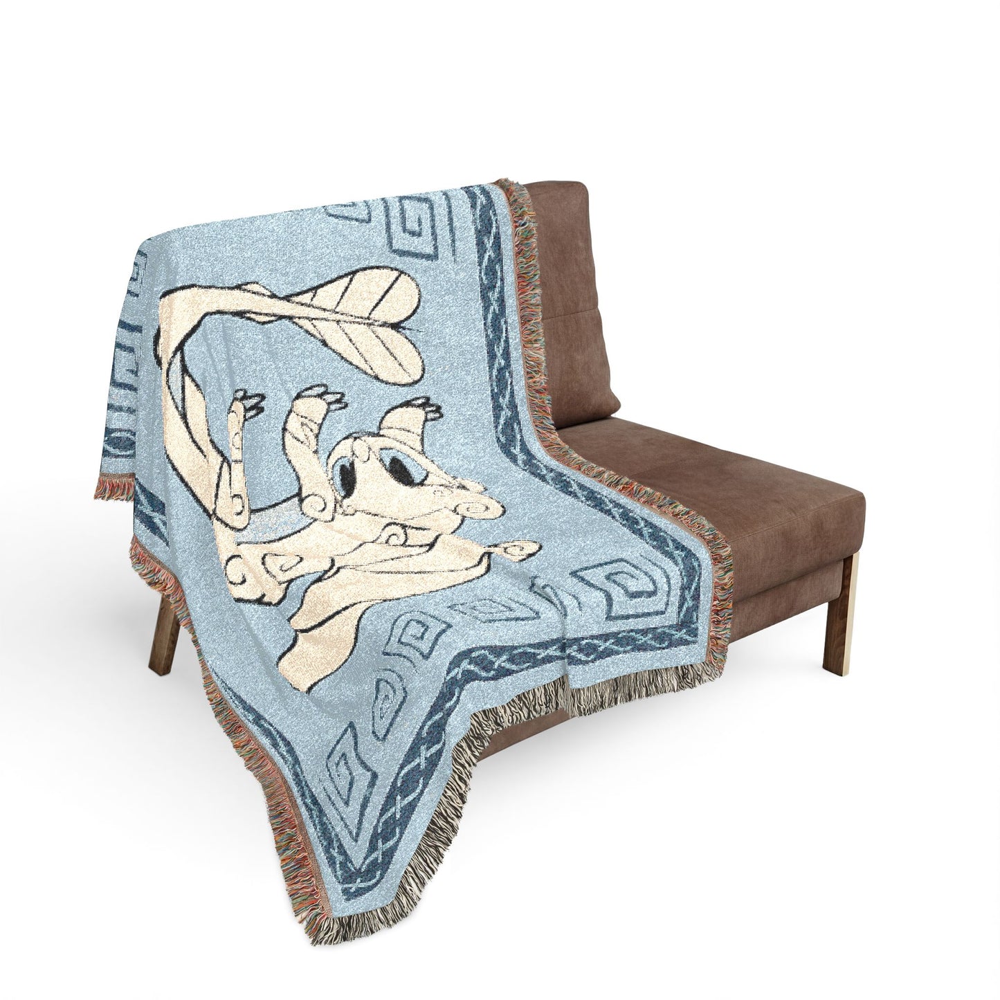 HTTYD Inspired White Dragon Stylized Light 50x60 Inch Woven Blanket