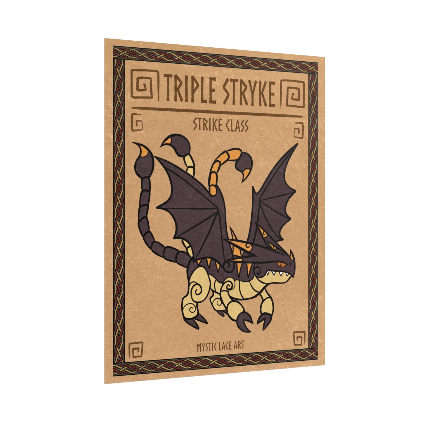 Triple Stryke Dragon HTTYD Inspired Stylized Poster