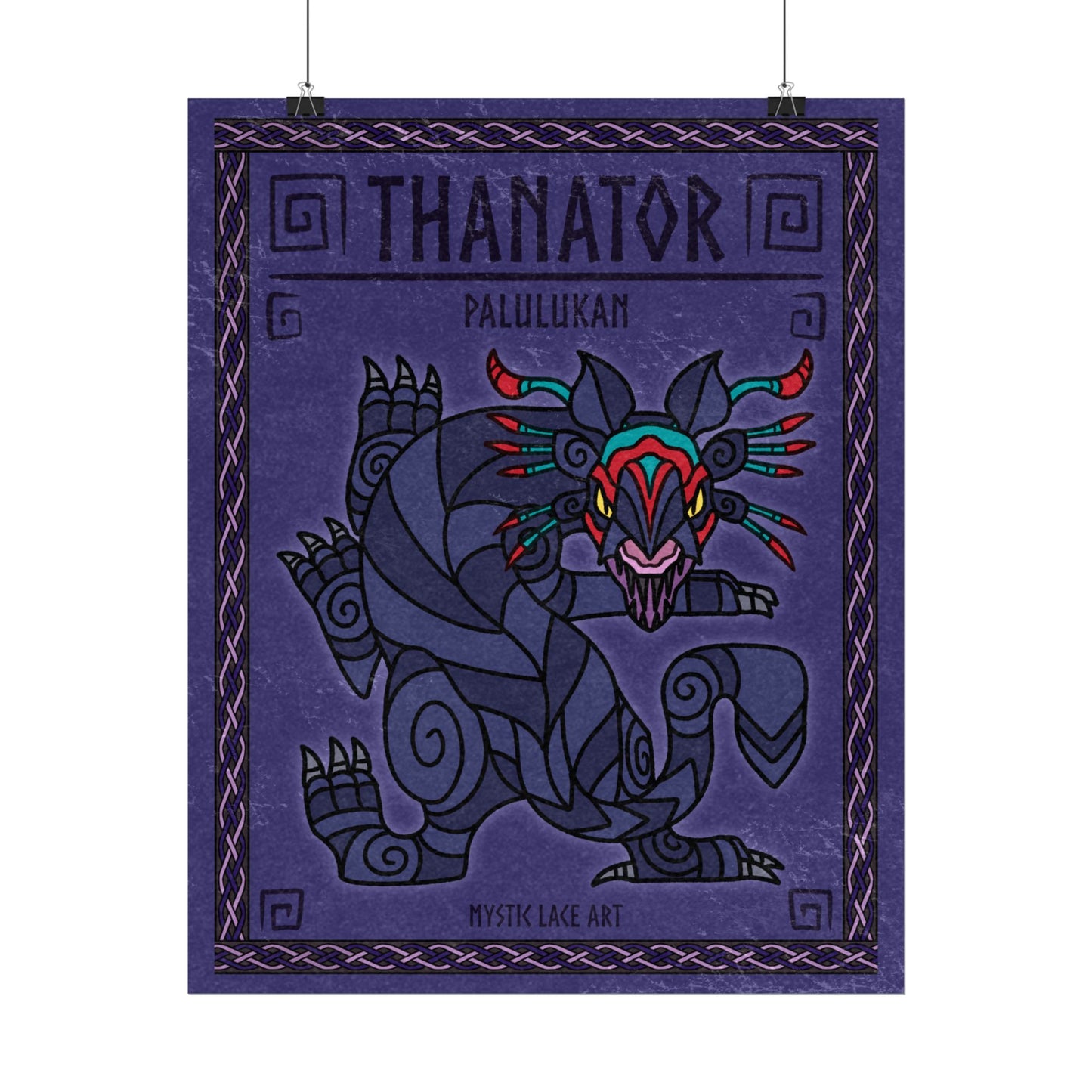 Thanator Palulukan Stylized Avatar Inspired Black Panther Poster