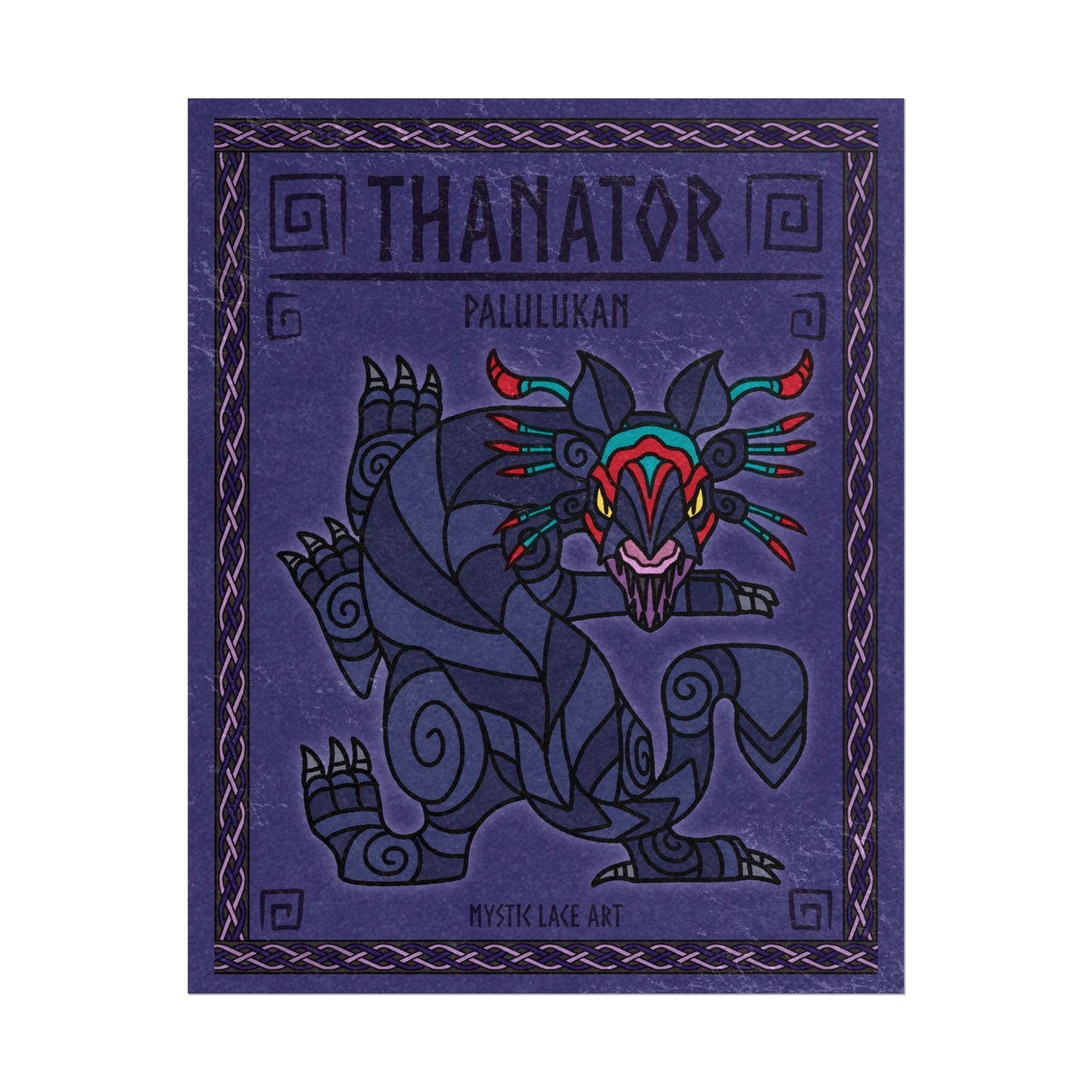 Thanator Palulukan Stylized Avatar Inspired Black Panther Poster