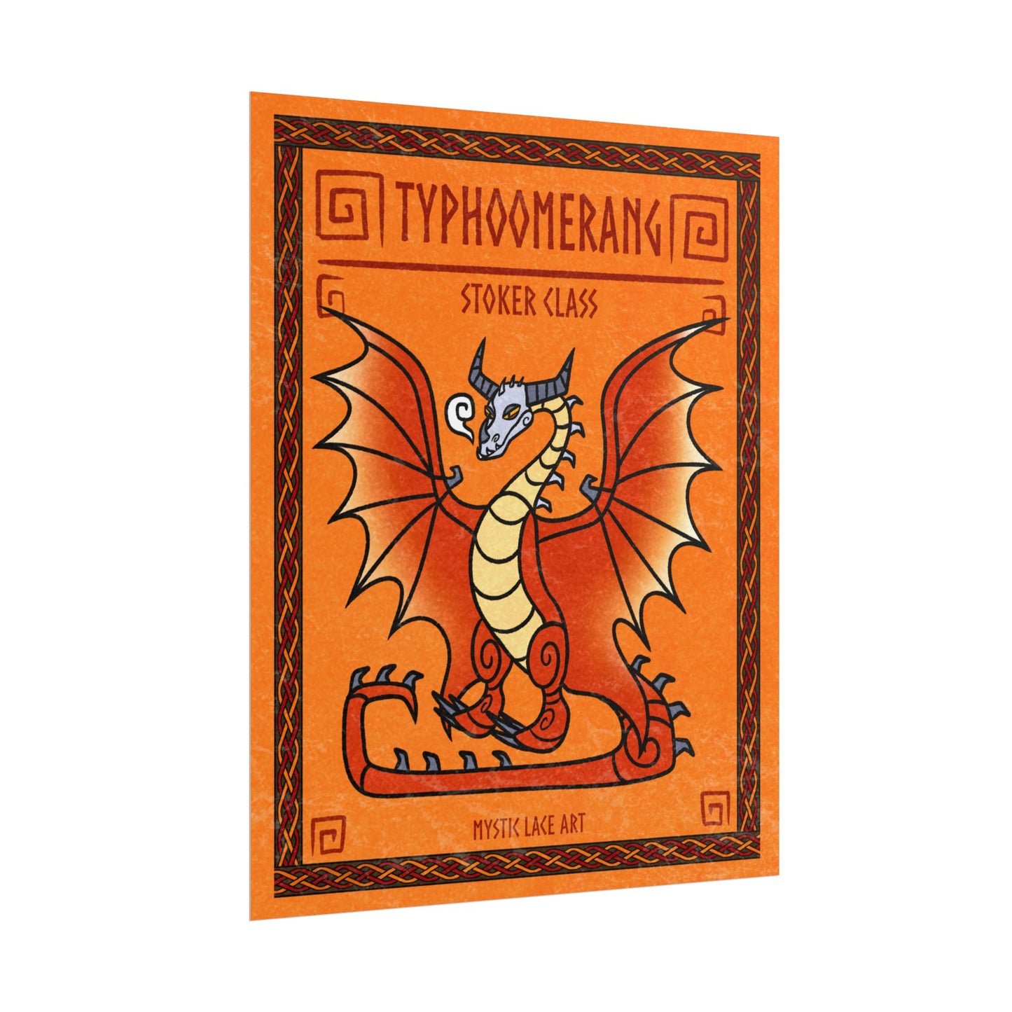 Typhoomerang Torch Inspired HTTYD Orange Dragon Print Poster