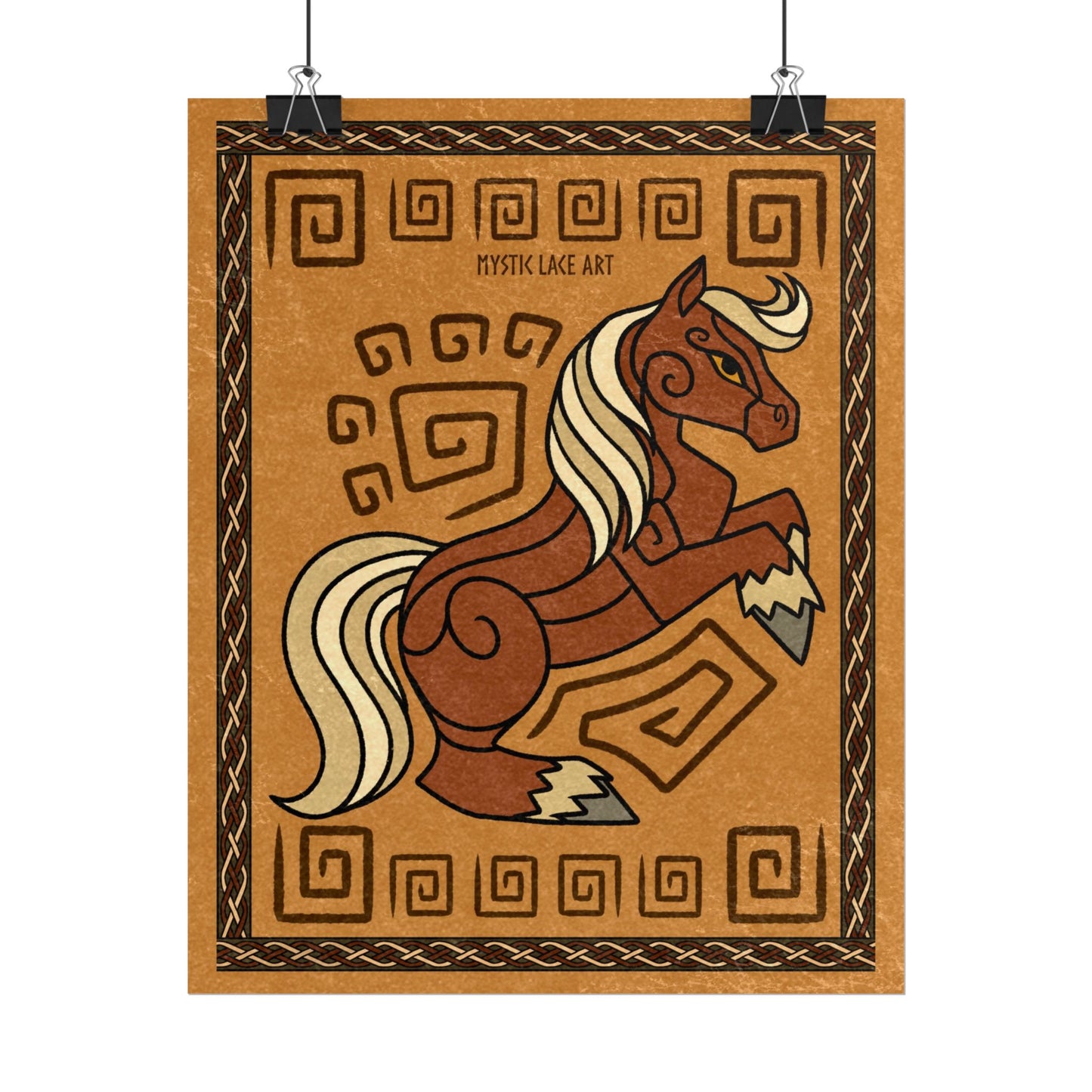 Epona Horse Twilight Inspired Stylized Yellow Print Poster