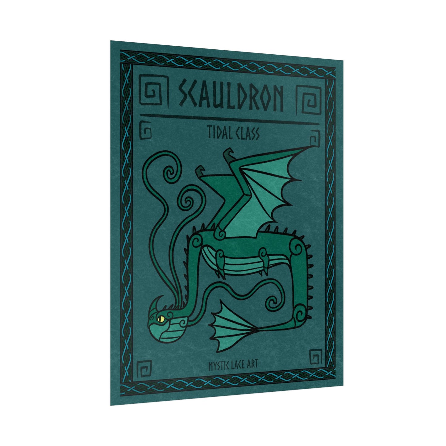 Scauldron Sea Dragon HTTYD Inspired Stylized Poster