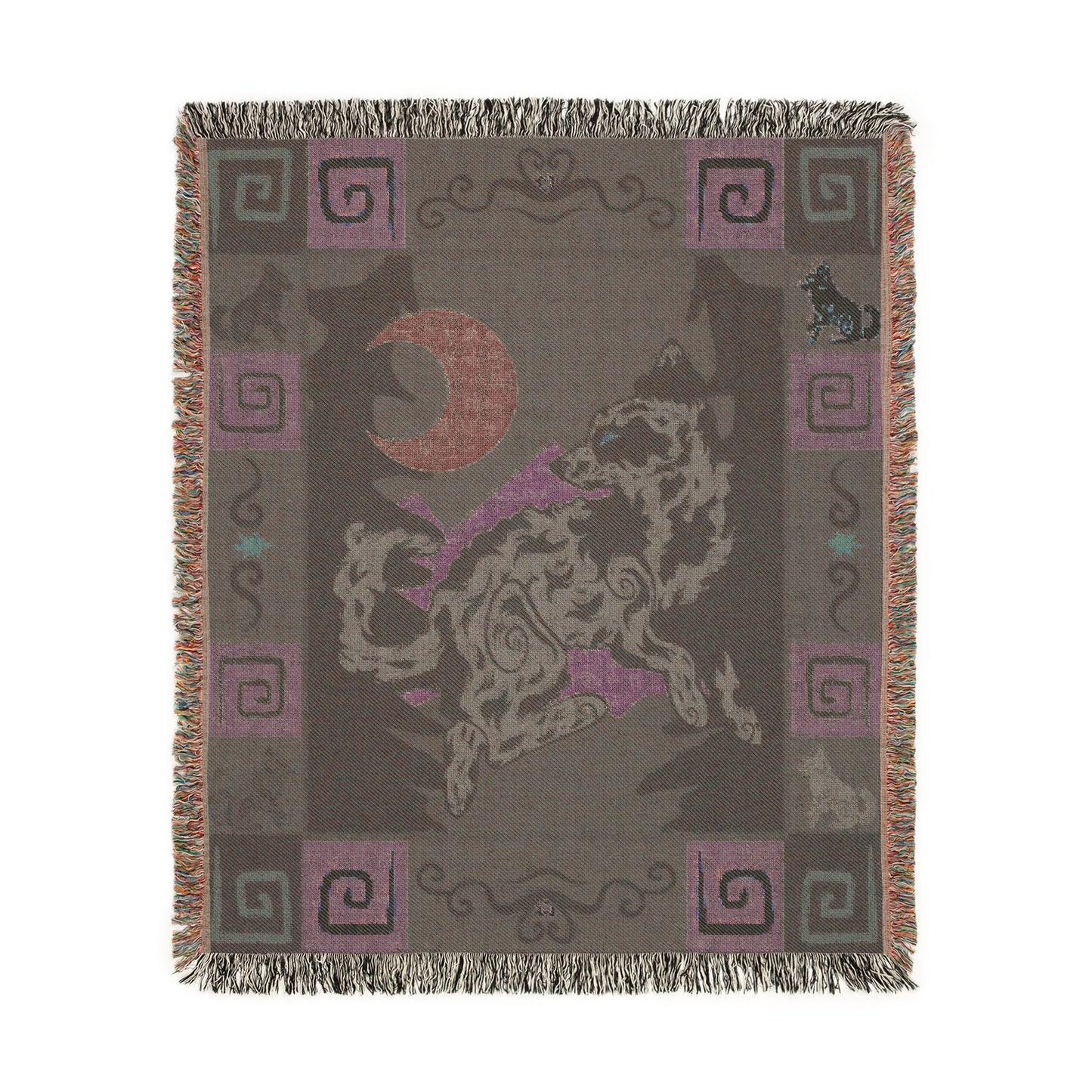 Mudi Dog Blue Merle Woven Blanket 50x60 Inches