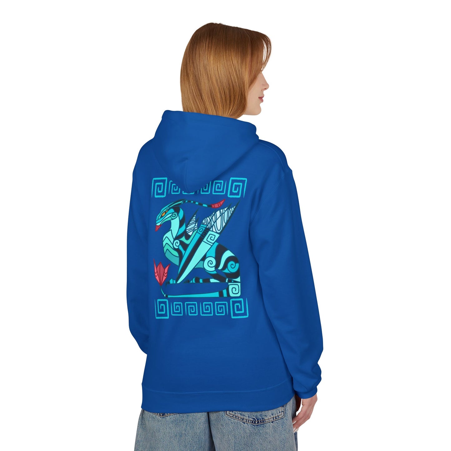 Ikran Mountain Banshee Avatar Spiral Inspired Teal Hoodie Midweight Sweatshirt