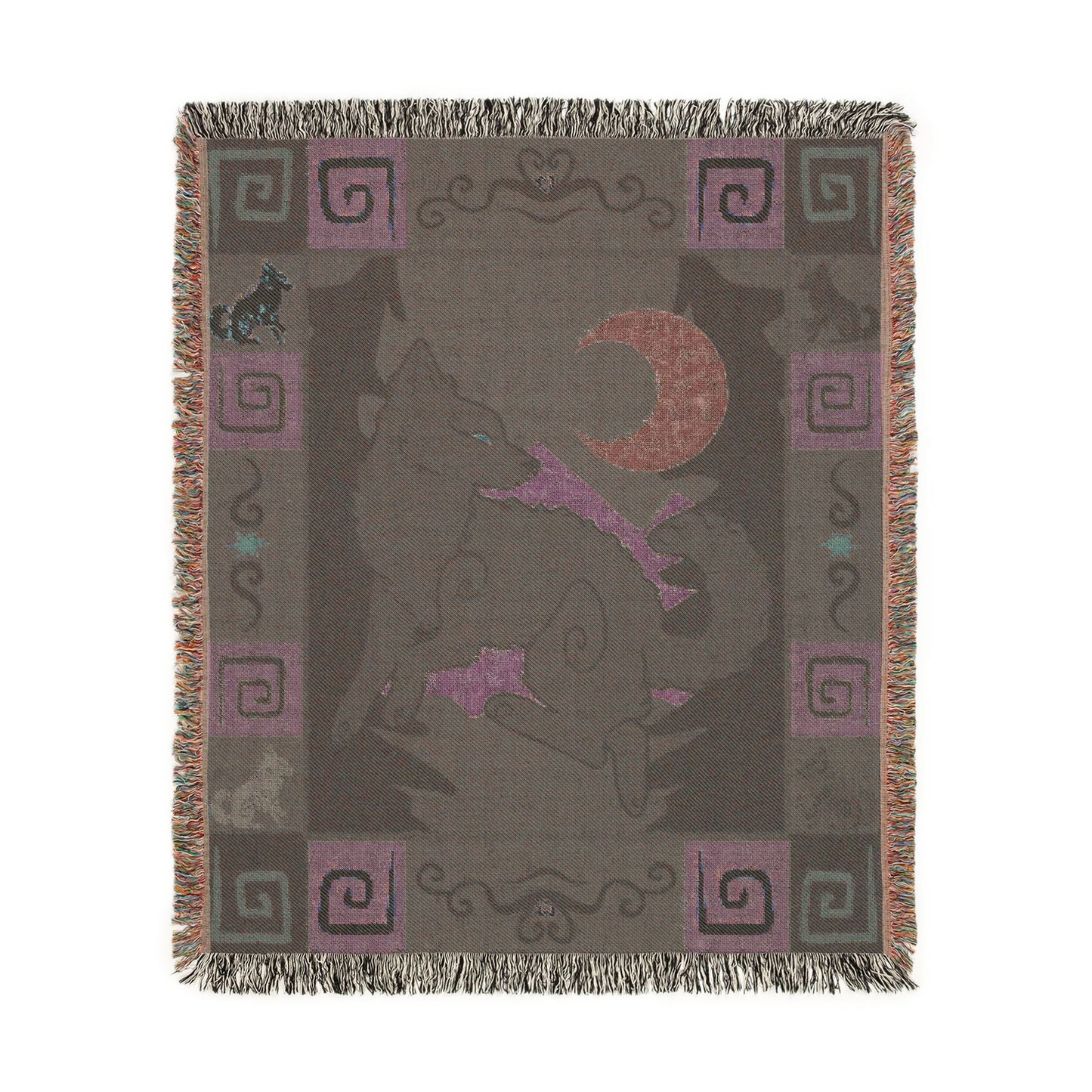 Mudi Dog Black Woven Blanket Tapestry 50x60 Inches