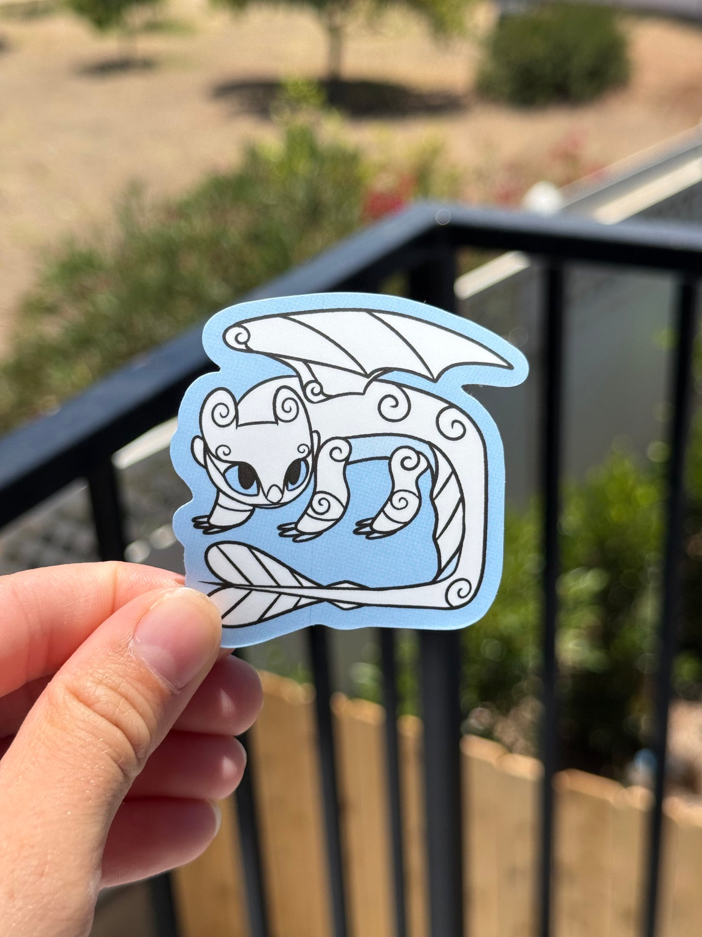 HTTYD Inspired Sticker Set: Toothless, Light Fury, Stormfly, Hookfang, Barf and Belch, Cloudjumper and Meatlug, 7 Stickers
