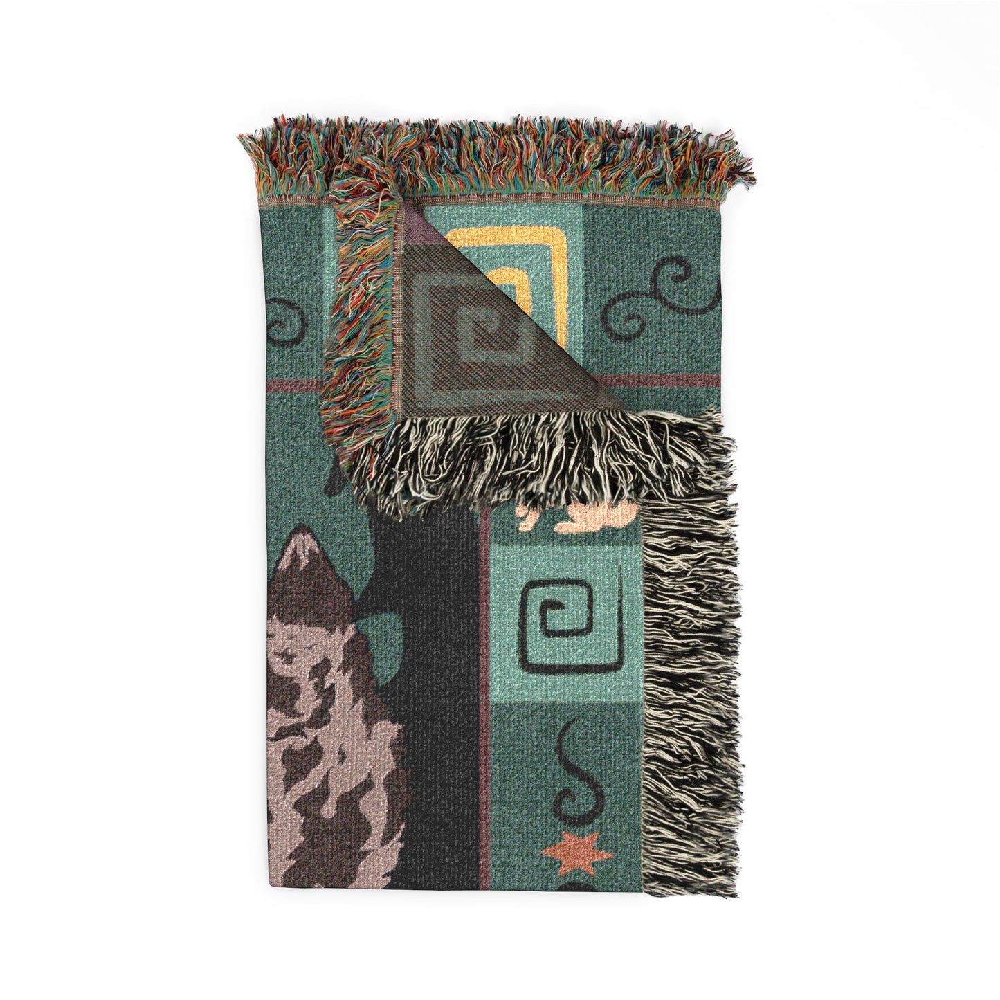 Mudi Dog Red Merle Woven Blanket 50x60 Inches