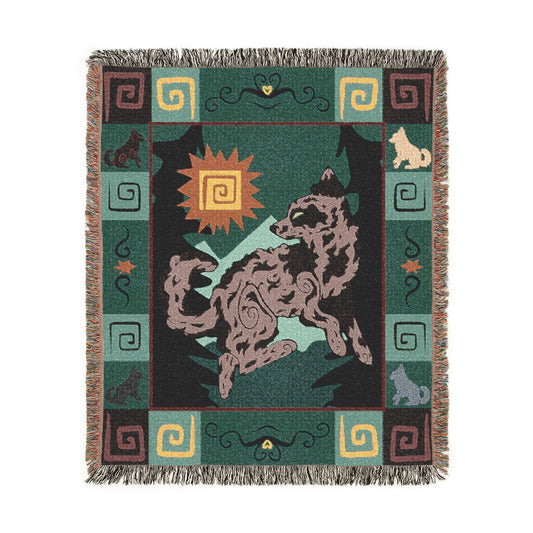 Mudi Dog Red Merle Woven Blanket 50x60 Inches