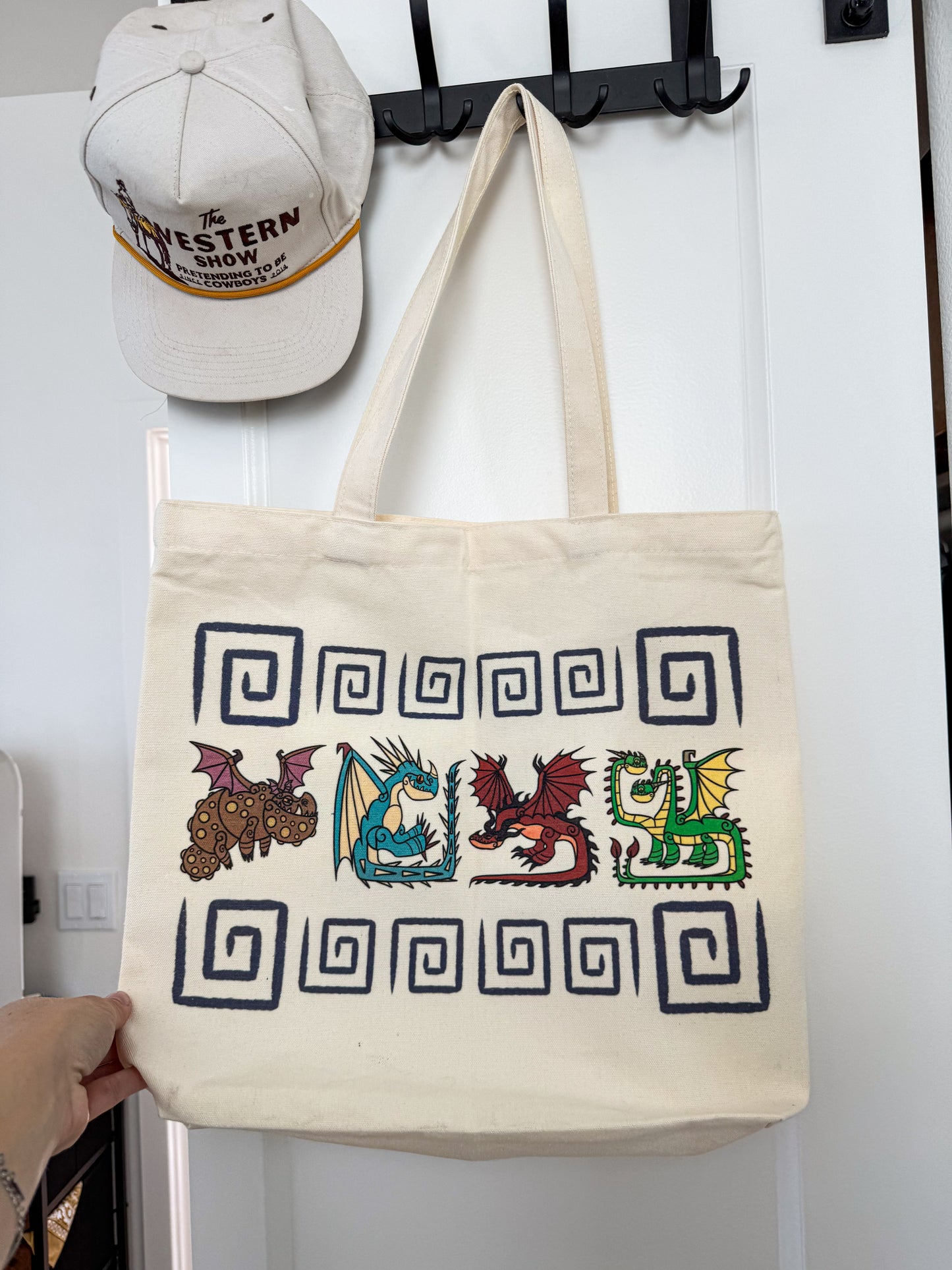 High Quality Dragon Double-Sided Tote Bag 15x16x4 Inch