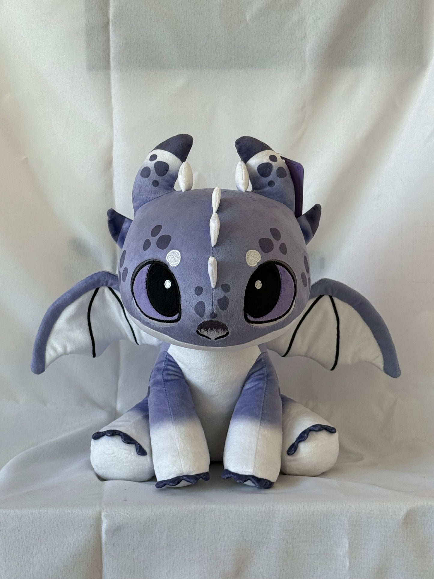 Frostbite the Snow Strike Dragon - 12 Inch Soft Snow Leopard Dragon Huggable Plushie PREORDER